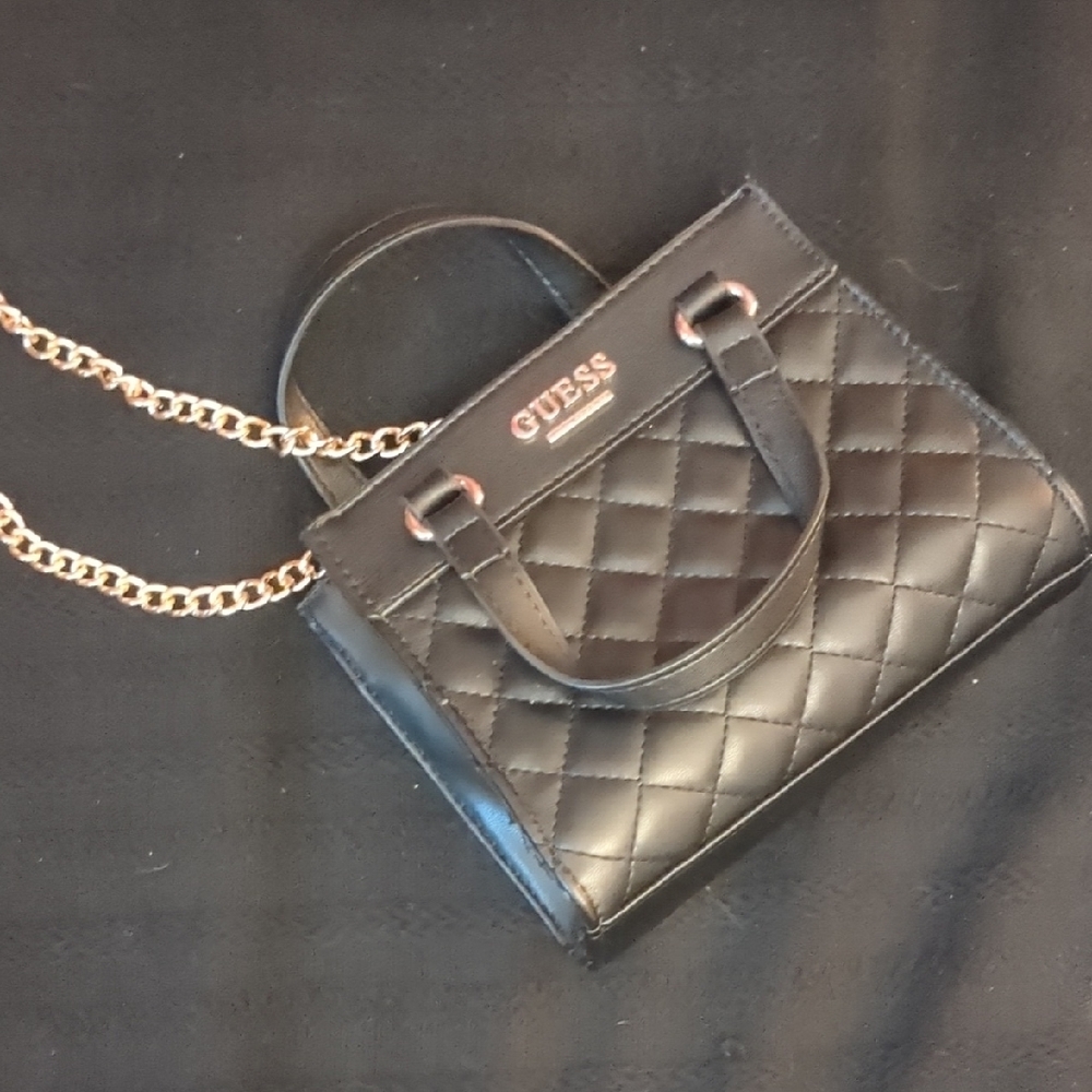 GUESS Black Quilted Women's Bag